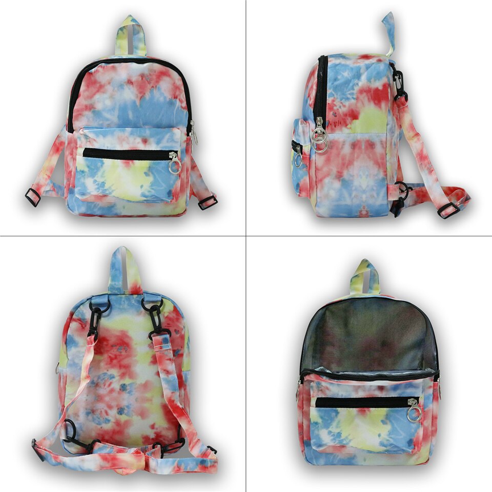 Mini-rucksack für damen, weicher griff, batikmuster, kleiner rucksack für mädchen, damen-rucksack, umhängetasche