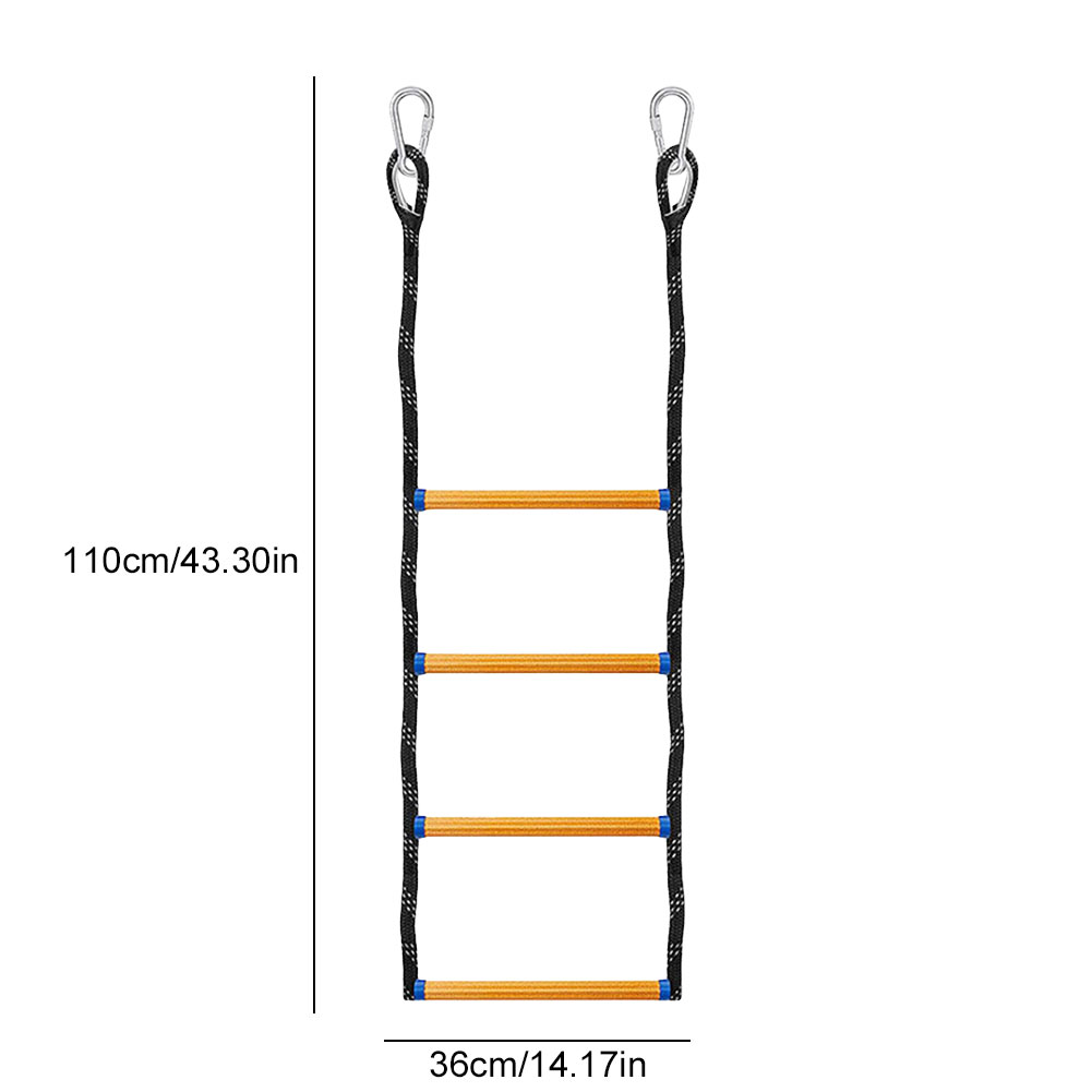 4 Step Marine Rope Ladder Folding Portable Rope Boarding Ladder Swim Ladder for Inflatable Boat Kayak Motorboat Canoeing