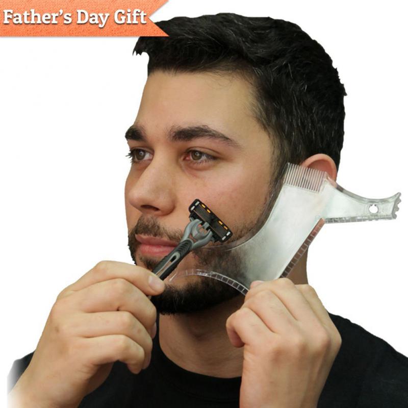 Men Beard Shaping Styling Template Comb Transparent Men Beards Combs Beauty Tool For Hair Beard Trim Templates TXTB1