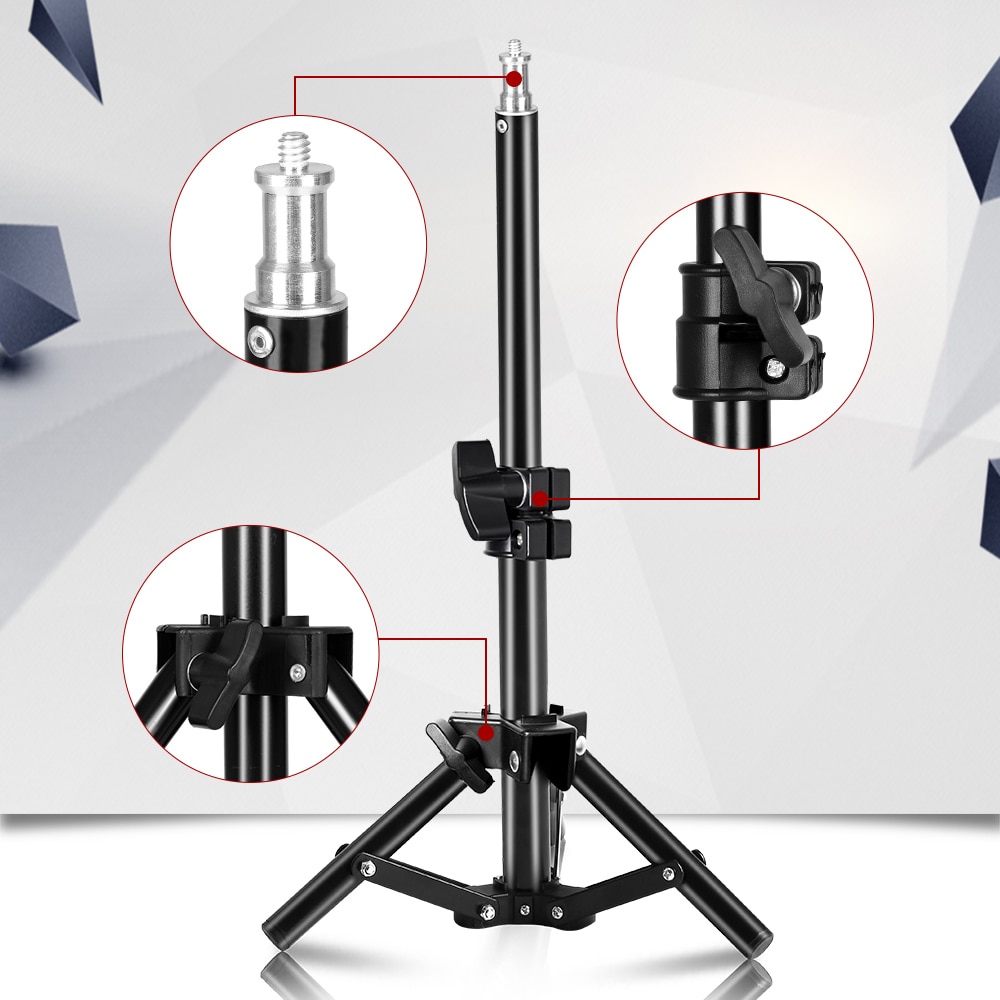 37 cm/14,5 zoll Fotografie Mini Tisch 1/4 Schraube Kopf Licht Stehen Für Foto Studio Ring Licht LED Lampe