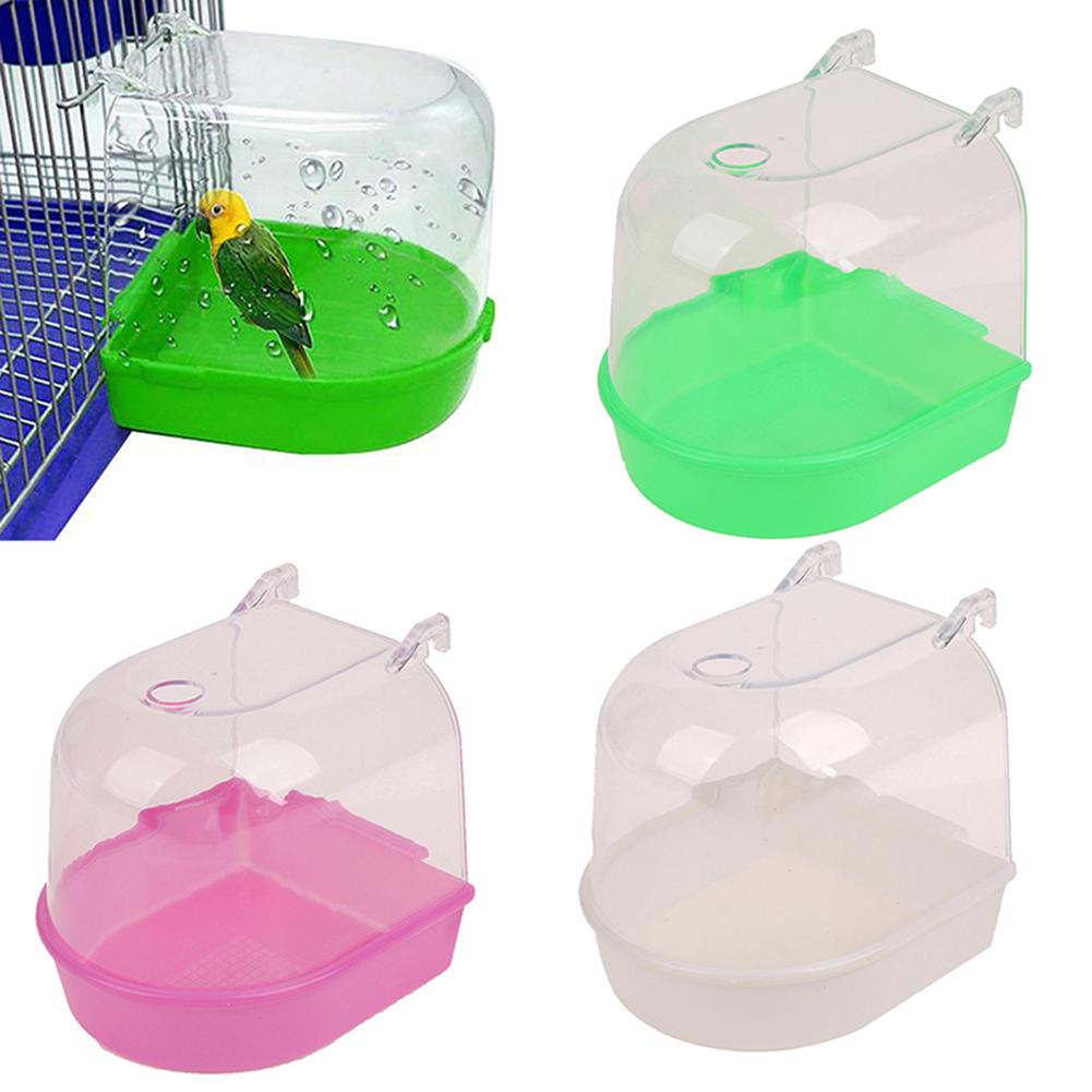Boîte de bain amovible, bassin de bain à Clip, Cage à oiseaux, perroquet baignoire se fixe à la plupart des cages pour petits oiseaux