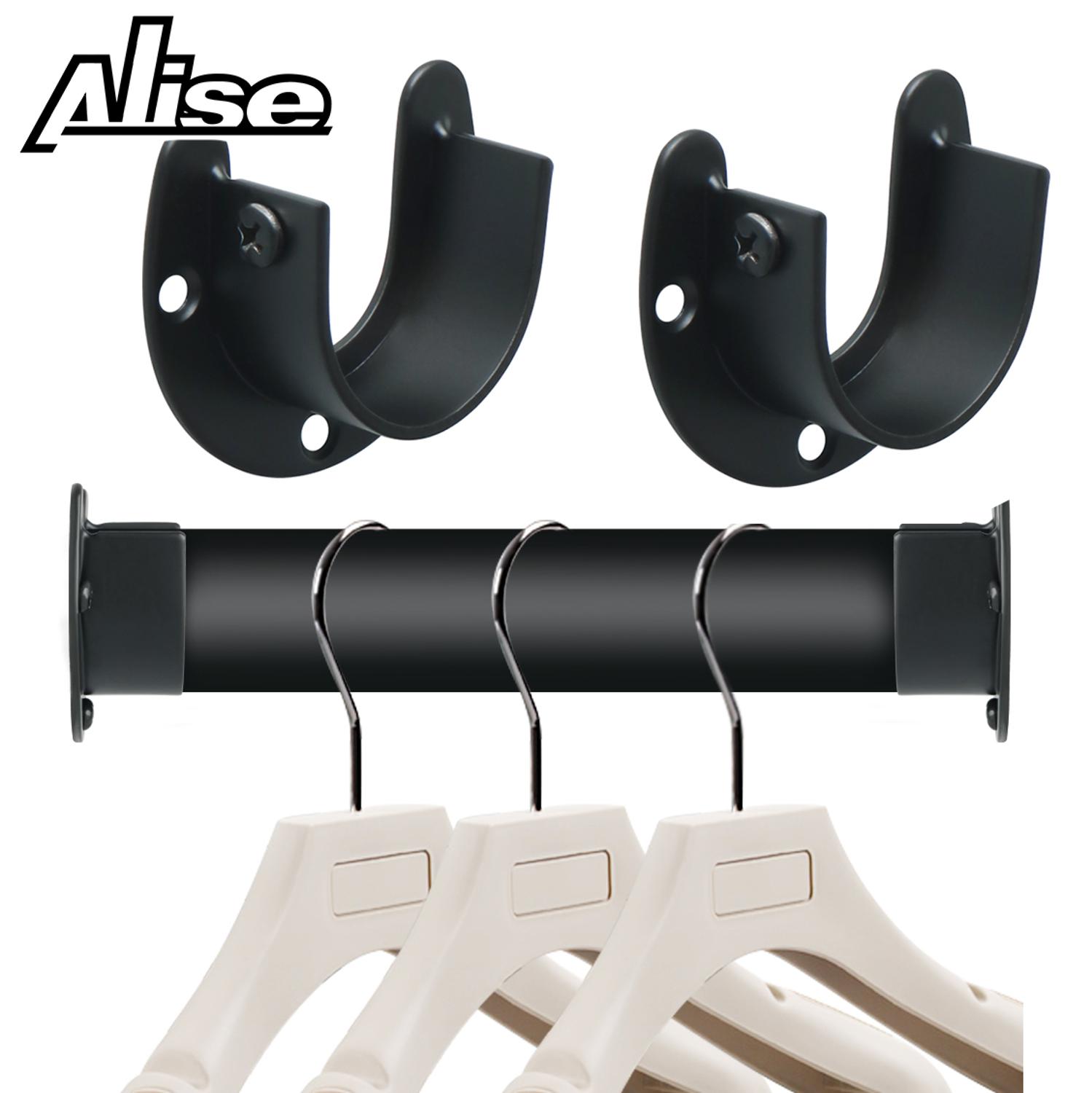 25/32mm Heavy Duty Stainless Steel Closet Rod End Supports Closet Pole Sockets Flange Rod Holder Support Socket Flange