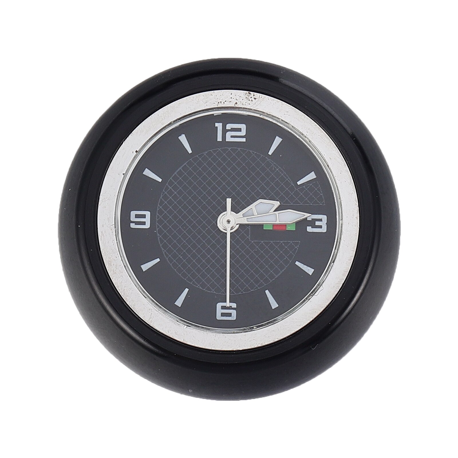 Road Bike Headset Stem Watch Cycling Head Accessorices Bike Headset Cover Clock: Black Silver