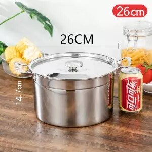 Suppe Topf Edelstahl Topf Eintopf Topf Suppe Hause Induktion Herde Topf mit Deckel Schmalz Panzer Gewürz Panzer Topf Miso sofortig Topf Küche: 26cm