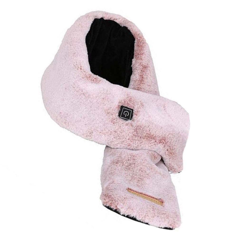 Bufanda calefactable chal de calor USB impermeable abrigo de cuello eléctrico cálido: Pink