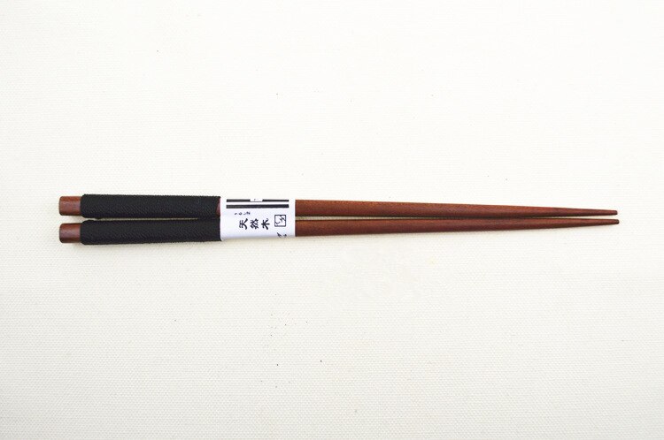 Japansk stil naturliga handgjorda träpinnar kinesiska porslin matpinnar äter ware huggpinnar med sträng rund: 5