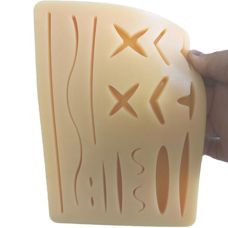 Skin Suture Practice Silicone Pad with Wound Simulated Training Kit Teaching Equipment Needle Scissors Tool Kit