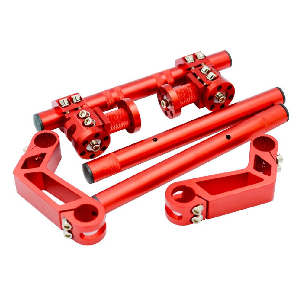 Mechanische Arm Stijl Motorfiets Aluminium Verstelbare Stuur Foundation 22Mm 7/8 "Voor Scooter Minibike Go Kart Straat Fiets: Rood