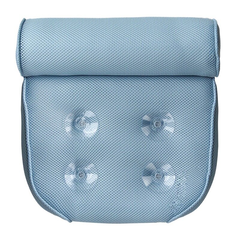 Almohada de baño para bañera de hidromasaje Jacuzzi y Spa para el hogar soporte de lujo antideslizante para cabeza, cuello, espalda y hombros 4 succión fuerte: Default Title