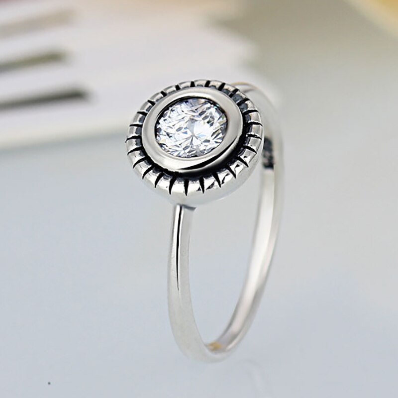 Klassisk stil stabelbar ring sløjfe knude blomster blad ring metal zirconia krystal finger lucky ring kvinde & #39 ;s bryllup fest smykker: 6 / A9