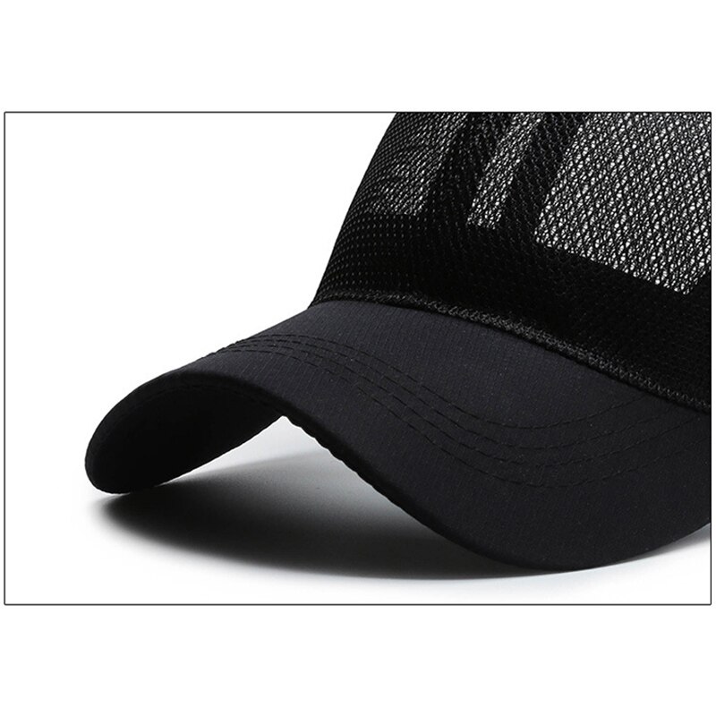 Unisex fuld mesh baseball cap hurtig tør køling solcreme åndbar sport snapback hat  hb88