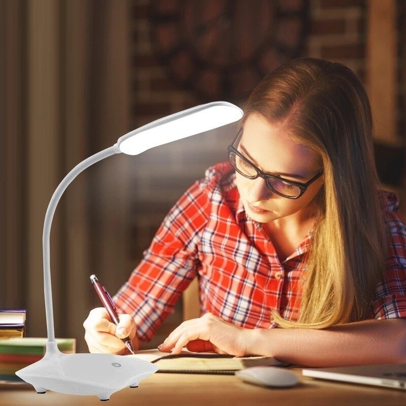 Led Tafellamp Usb Oplaadbare Dimbare Bureau Leeslamp Opvouwbare Draaibaar Touch Schakelaar Studie Werk Slaapkamer Tafellampen
