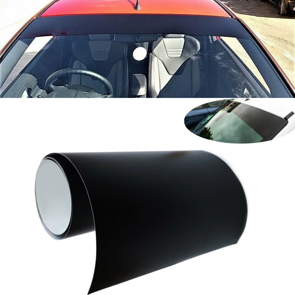 140 X 20CM Car Gloss Black Sun Strip Universal Car Van Windscreen Sunstrip Car Stickers Windscreen Sun Strip