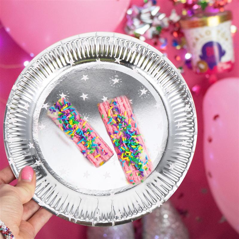 10Pcs Star Patterned Disposable Plates Paper Plates Light Paper Trays Disposable Dishes