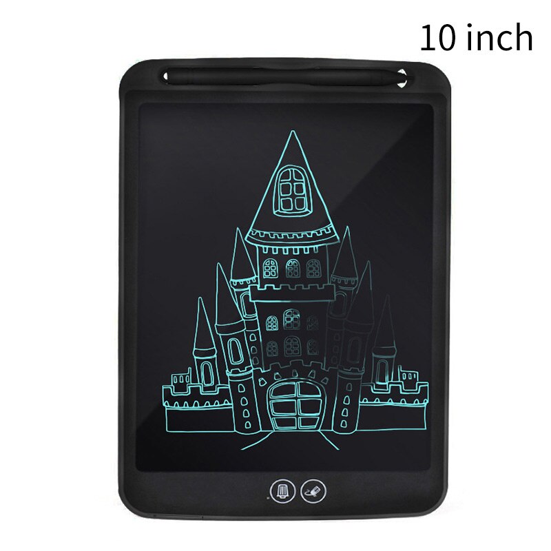 Tableta de escritura Digital portátil ultrafina, tabletas gráficas de dibujo, tableta LCD colorida, tableta electrónica de escritura a mano, bolígrafo de para niños: black 10 inch