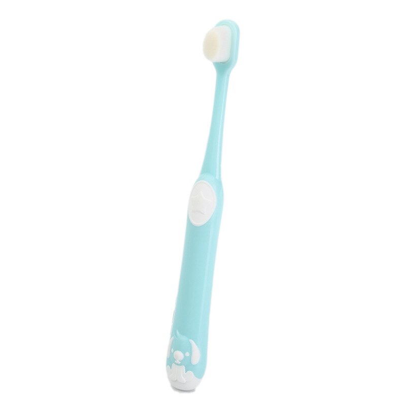 Cute Animal Soft Bristle Children's Toothbrush Cartoon Toothbrush Girls Boys Kids Dental Care Tooth Brush: Blue