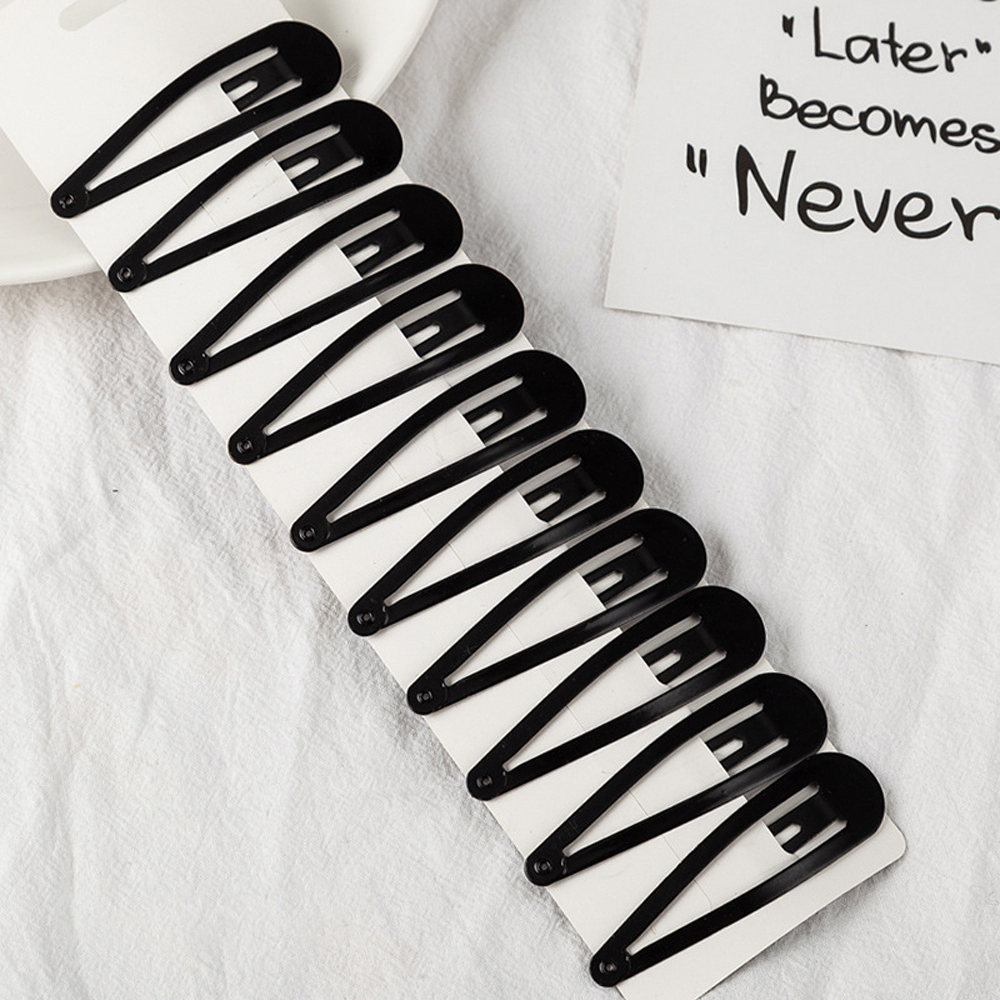 12 pièces/lot pinces à cheveux pour femmes Barrettes à cheveux pince épingles Simple noir couleur pinces à cheveux Snap métal Hairgrip femmes épingle à cheveux outil: GRIS FONCÉ