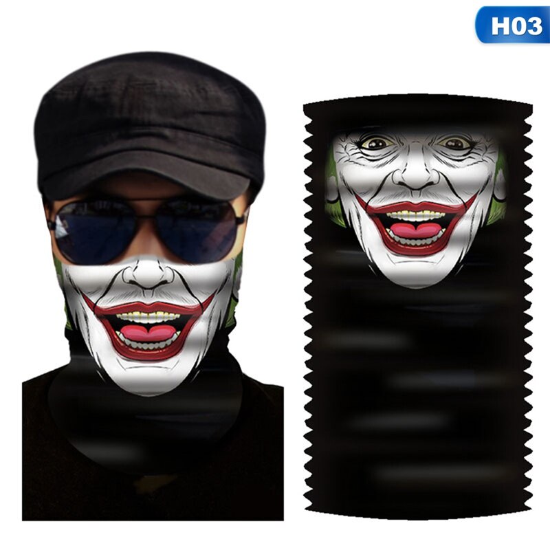 Bufanda de deporte para pesca en bicicleta, gorro sin costuras 3D, Bandanas para el cuello de Calavera, bufanda mágica a prueba de viento, bufanda para senderismo, polaina para el cuello, 1 ud.
