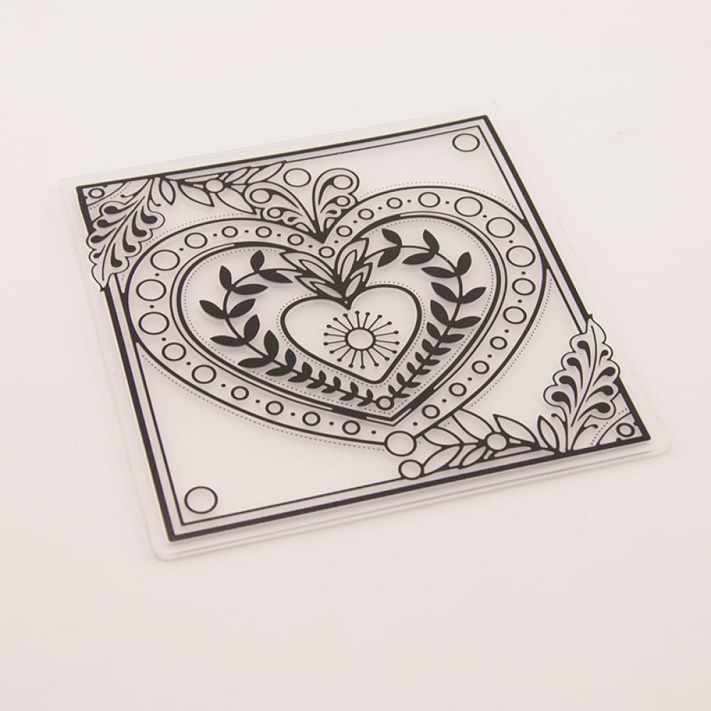 Heart Leaves Plastic Embossing Folder Stencils Template Scrapbooking DIY Paper Crafts Photo Album Home Decoration