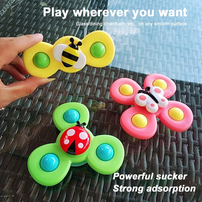 3 Stks/set Tol Baby Sucker Top Speelgoed Creatieve Bad Zwemmen Water Speelgoed Sucker Zuignap Leuk Spel Baby Bijtring kinderen Speelgoed