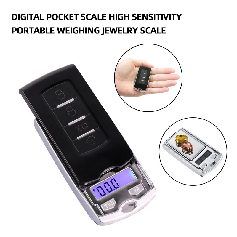 200G/0.01G Autosleutel Elektronische Led Display Schalen Mini Sieraden Pocket Palm Digital Weight Balance