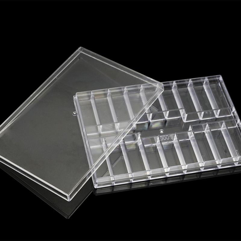 19 Grid Transparante Dozen Plastic Acryl Cosmetische Case Nail Art Draagbare Opslag Container Onderdelen Gereedschap Make Up