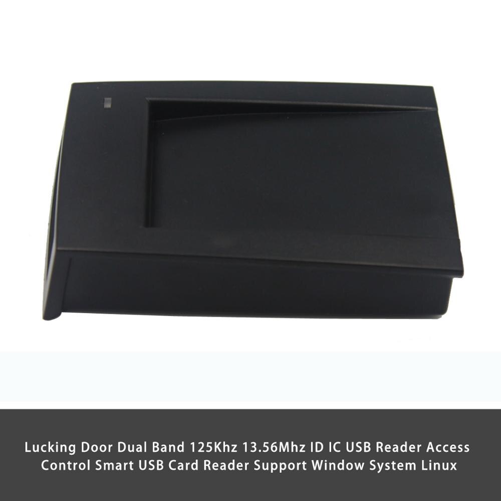 125KHZ Rfid 13.56MHZ IC Dual Frequency USB Reader Access Control Smart USB Card Reader Support Window System Linux