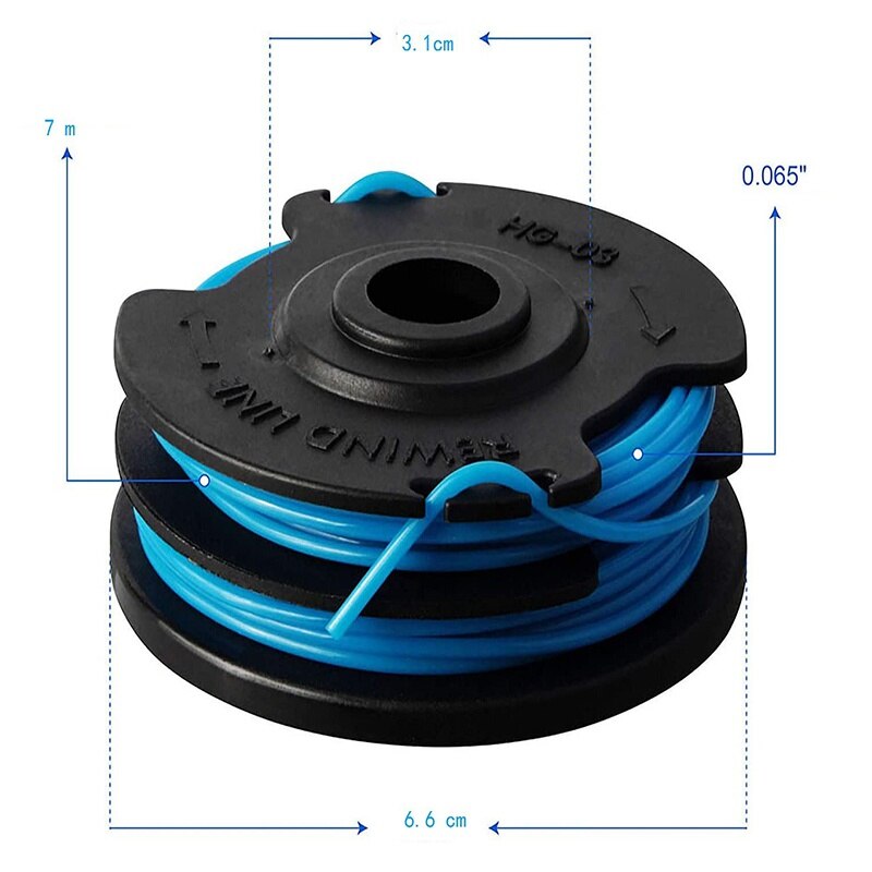 3 pakke greenworks 0.065 tommer dual line string trimmer erstatningsspole