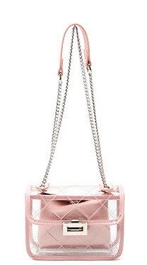 Transparente tasche, marken-damentasche, durchsichtige tasche, damenhandtaschen, bolsa feminina, schultertasche, crossbody-tasche, sac main femme: Rosa