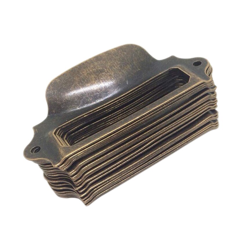 20Pcs Antique Handles Box Label Retro Pull Frame Handle Name Card Holder Knob for Cabinet Drawer Door Furniture Hardware: Default Title