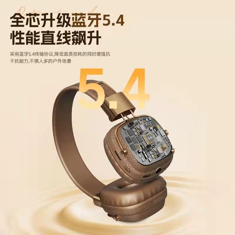 Nuevos auriculares Bluetooth multifuncionales montados en la cabeza de con plegable inalámbrico y auriculares con reducción de ruido