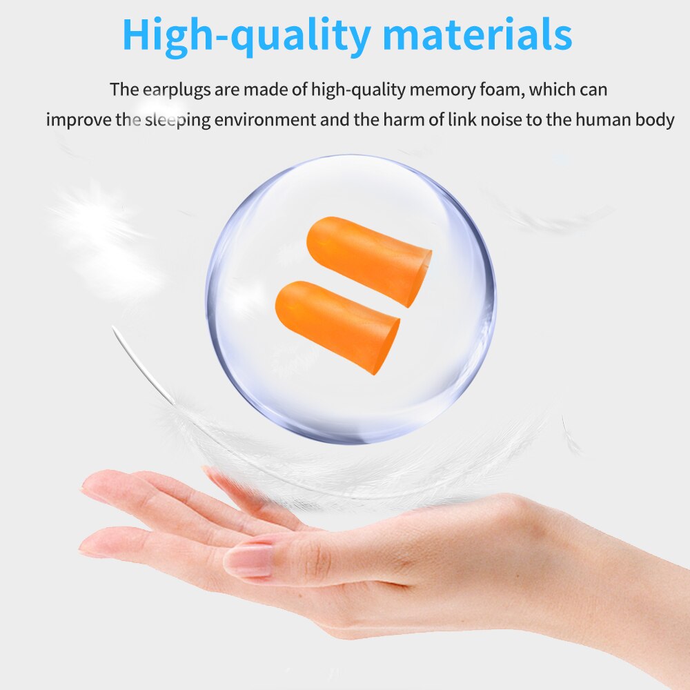 Tishric 60 paar anti-geluid oordopjes, geluidsreductie, slaap oordopjes, slaap oordopjes, oordopjes tegen lawaai