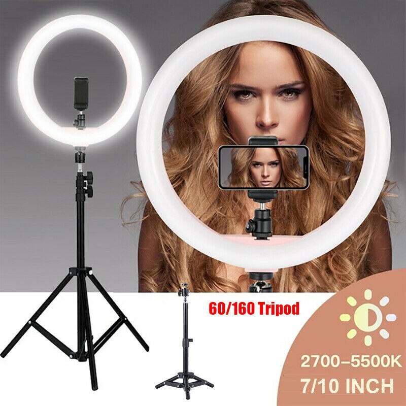 10inch Selfie ring light photography light led RIM lamp with mobile phone holder large tripod ringlight