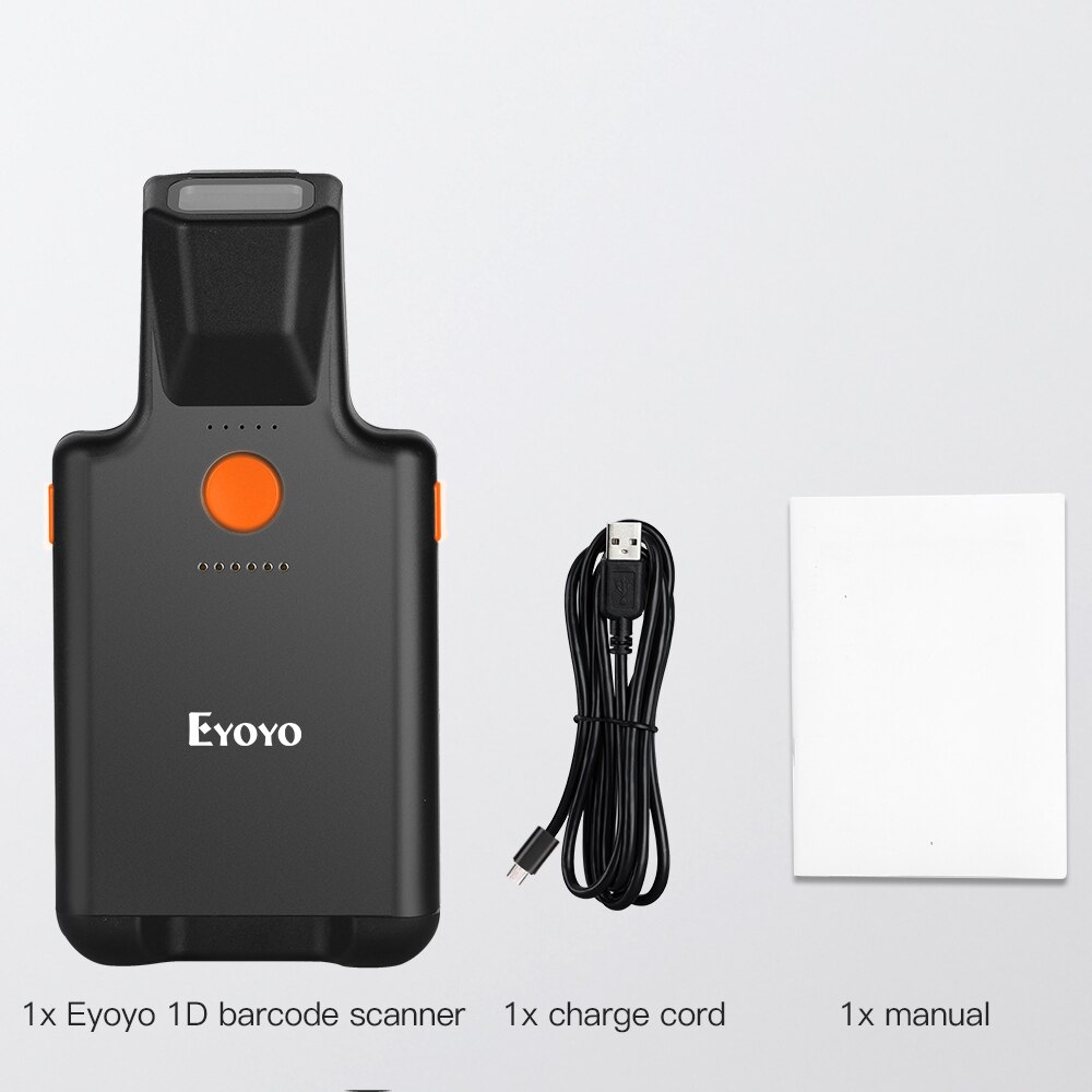 Eyoyo 1D Zurück Clip Bluetooth Barcode Scanner Arbeit mit Smart Telefon, tragbare 1D Bar code Reader Scannen Für Android, iOS System