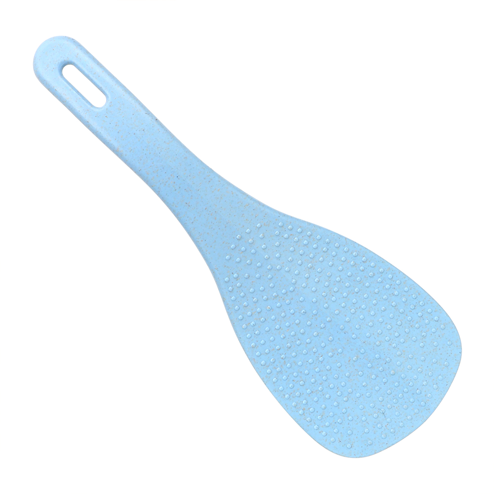 Acessórios de cozinha não vara utensílios de cozinha colher arroz palha trigo plástico panela arroz pá ferramenta cozinha: Azul