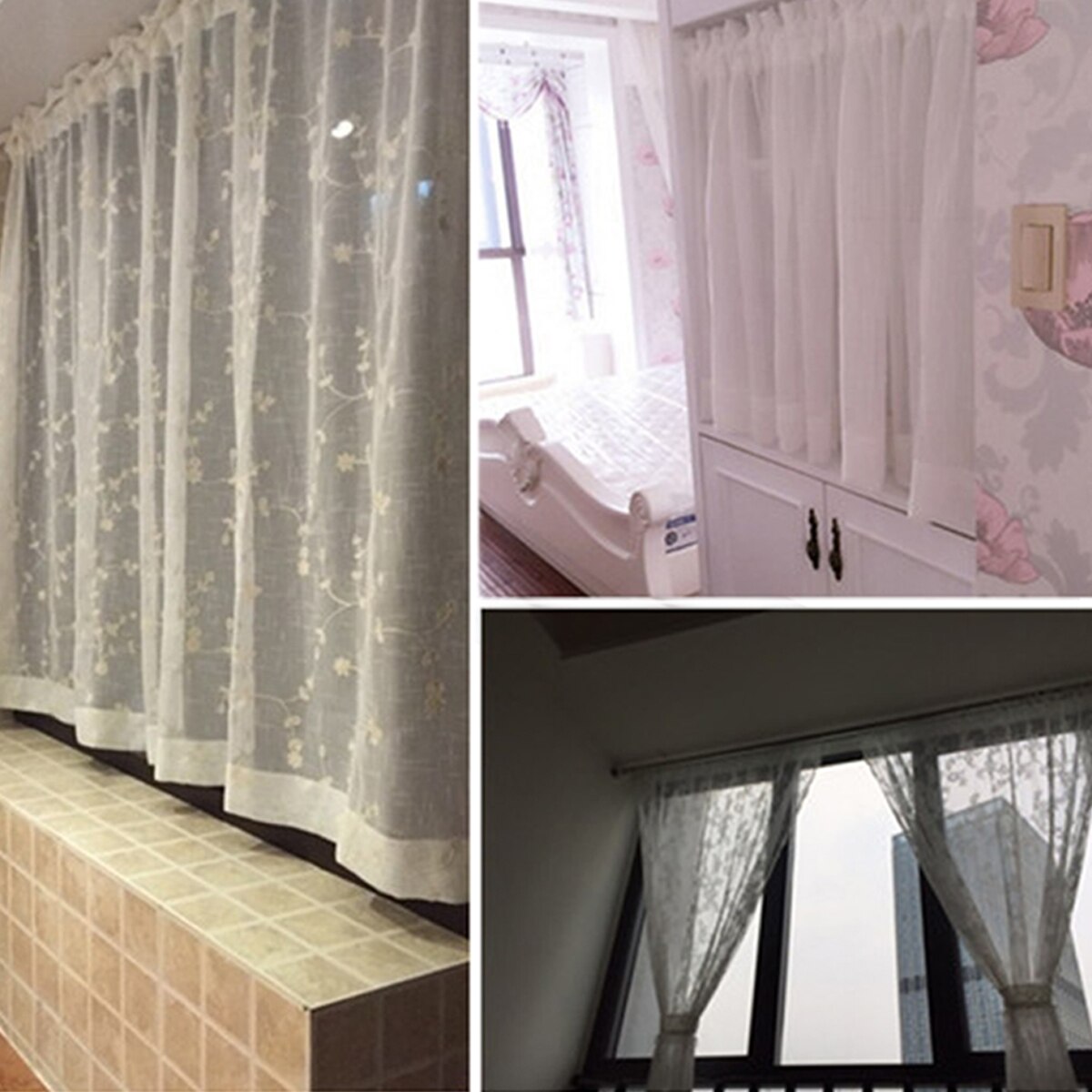 5 PCS Bathroom Shower Curtain Rod Adjustable Shower Curtain Tension Rod Extendable Bath Curtain Pole 30-50cm (White)