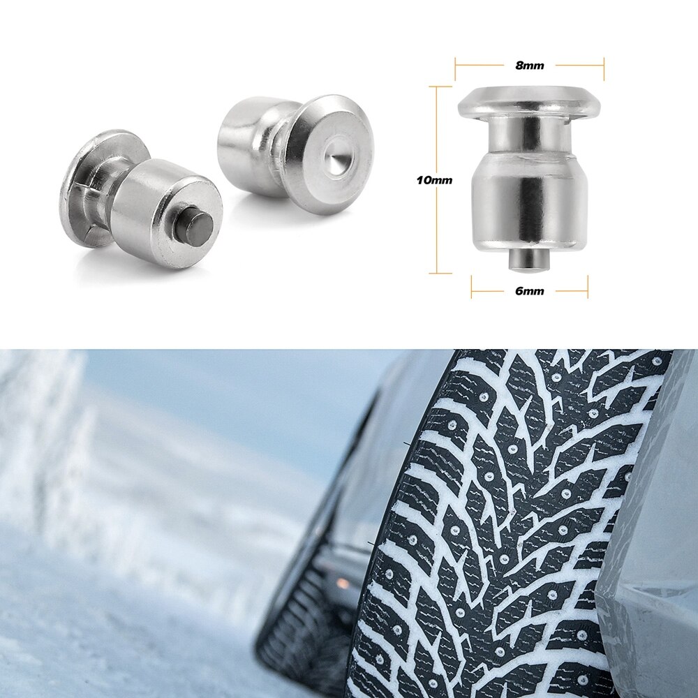 Boulons à vis pour pneus de voiture, 8x10mm, 100 pièces, clous de neige, roue d'hiver, accessoires pour voiture, moto, SUV, ATV, camion