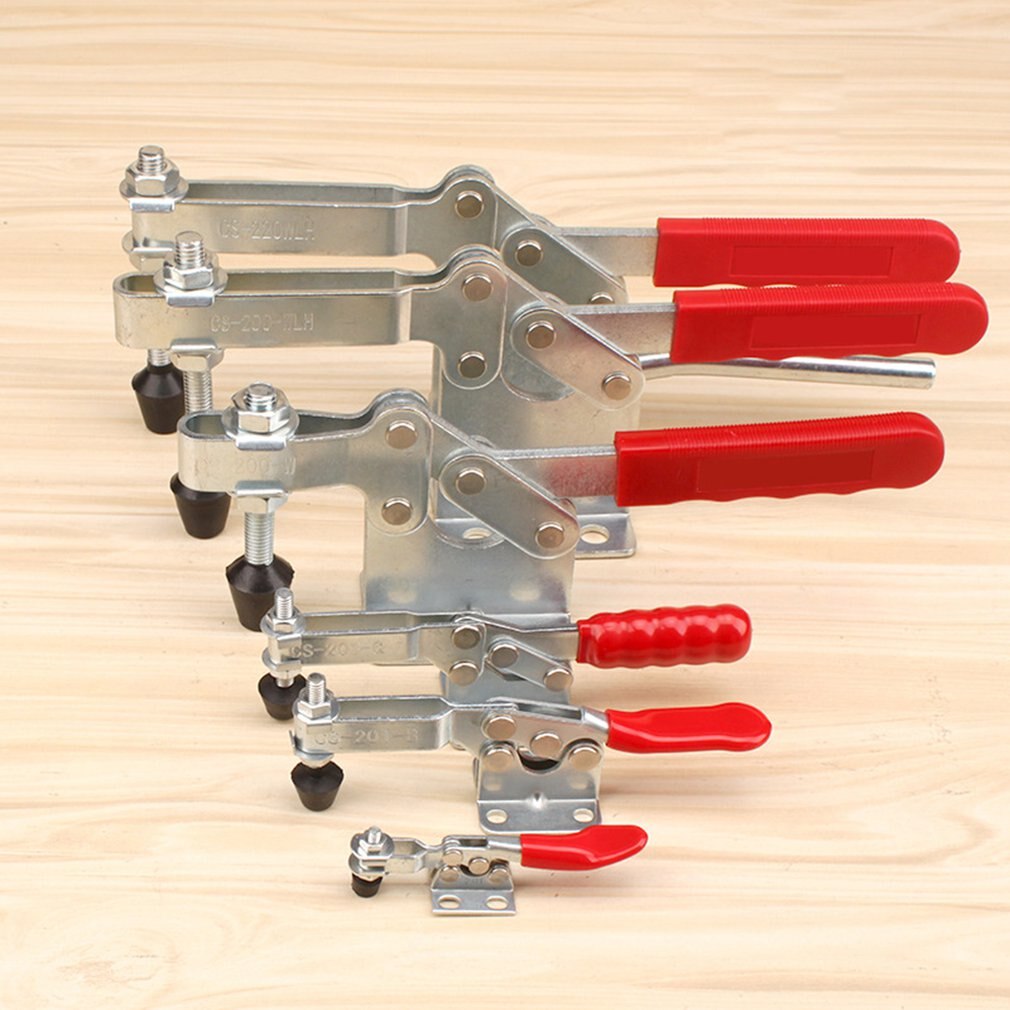 Hold Down Toggle Clamps Latch Antislip Red Hand Tool Holding Capacity Antislip Horizontal Quick Release Heavy Duty