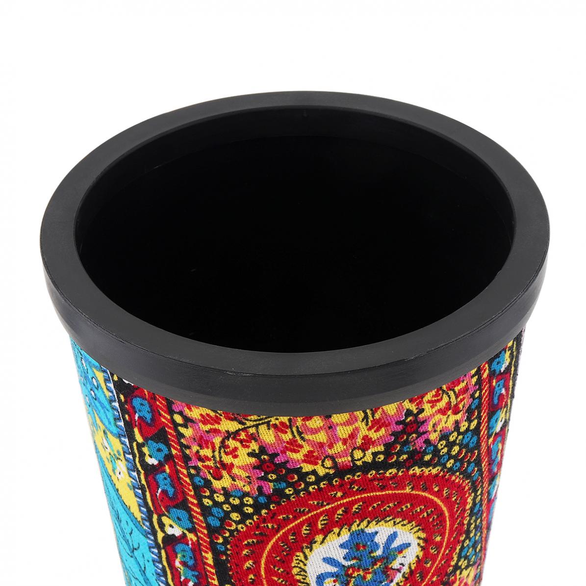 Afrikaanse Trommel 8.5 Inch Afrikaanse Djembe Trommel Kleurrijke Doek Art Abs Vat Pvc Huid Kinderen Handtrommel