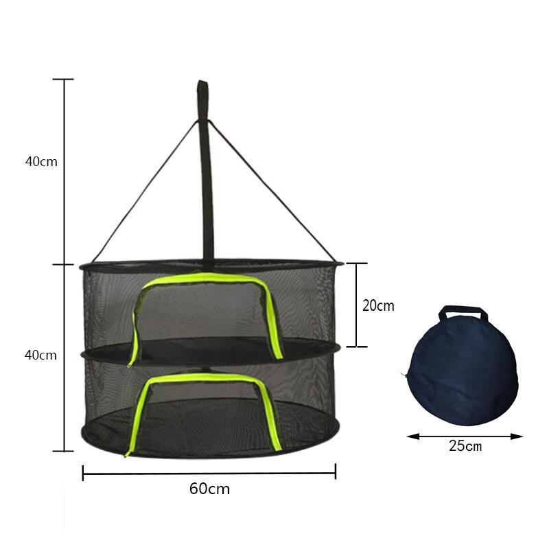 Hanging Basket Folding Herb Dry Rack Layers Drying Net for Herbs Drying Net Dryer Bag Mesh For Flowers Buds Plants Organizer: B2