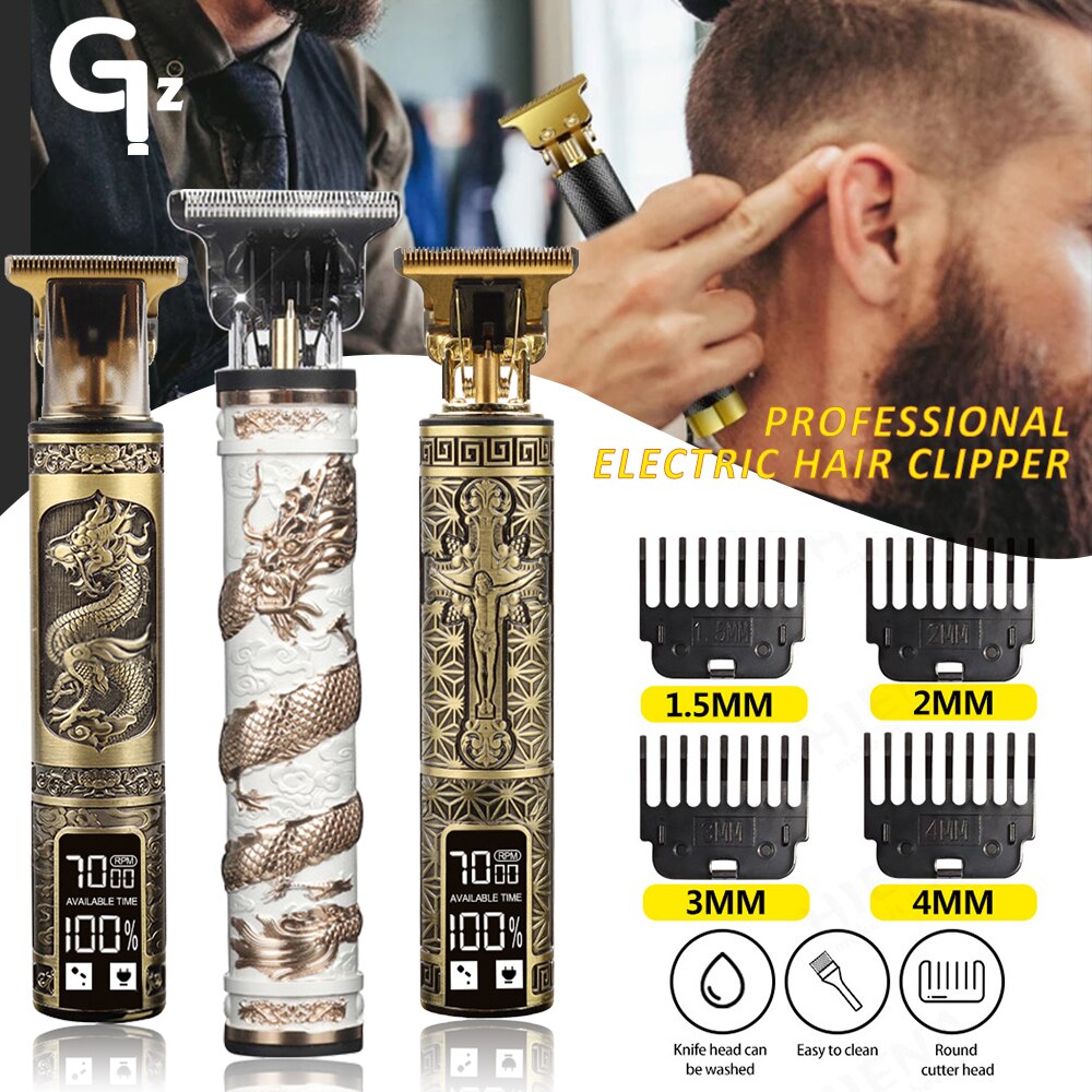 Tondeuse à cheveux professionnelle 2022 T9 0mm pour hommes, rasoir électrique pour barbe et barbier, Machine pour couper les cheveux