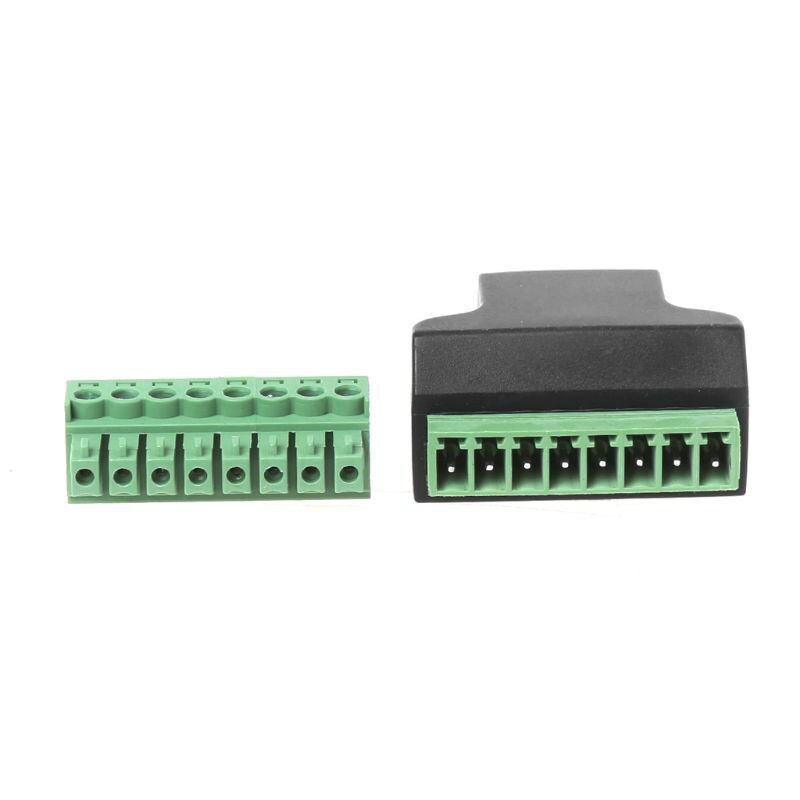 Female To Screw Terminal 8 Pin Connector Ethernet Cable Extender Adapter