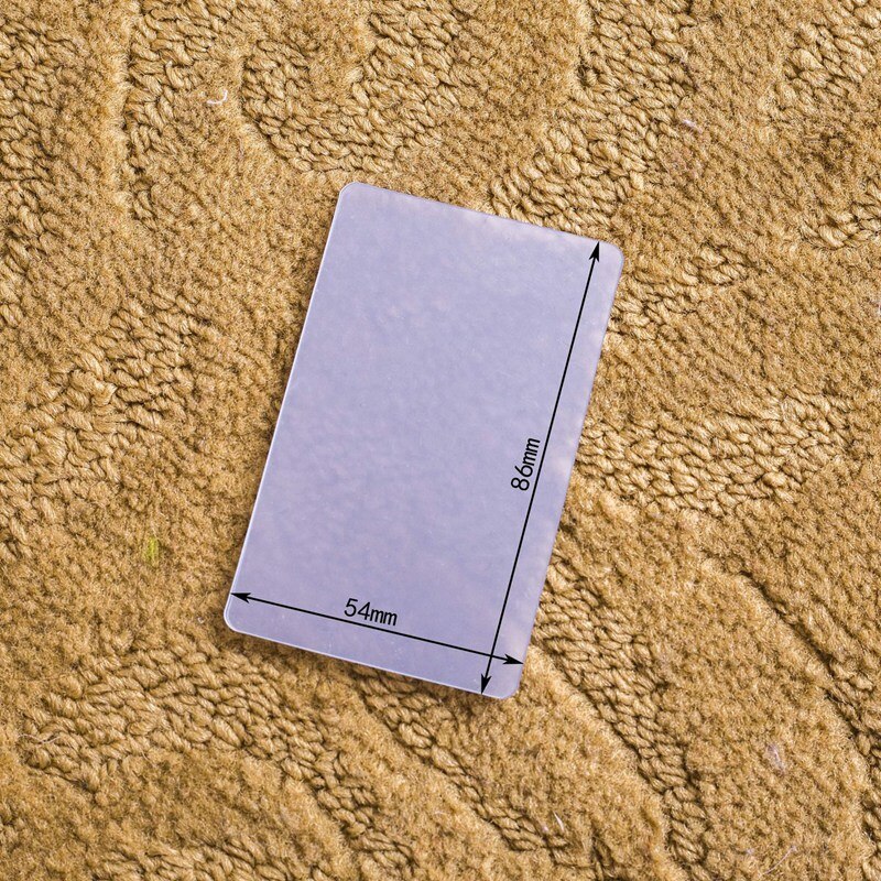 Visittkort 85.5 x 54mm matt plast pvc blankt gjennomsiktig kort uten utskrift