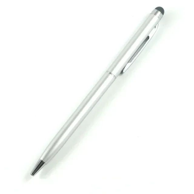 20-200 pennen per pakket Mini metalen 2-in-1 Stylus Universele balpen Aangepast logo Tekstgravure Kantoor School Reclamepen: Licht Groen / Blauw
