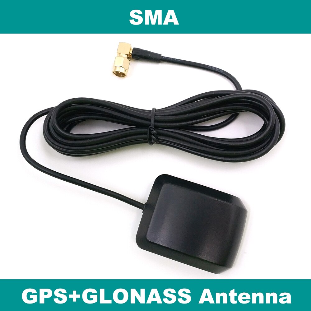 external GPS Glonass Dual antenna,high gian active patch ceramic antenna,GNSS antenna,SMA male Bend connector