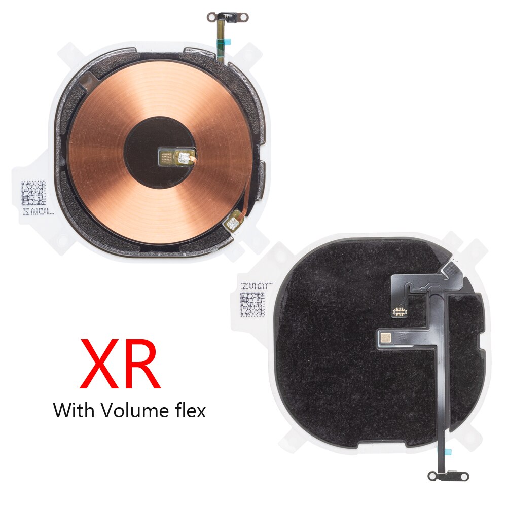 Chip de carga inalámbrico bobina para iPhone X XS / XS Max Flex del botón de volumen con NFC Chip Cable Flex piezas de repuesto