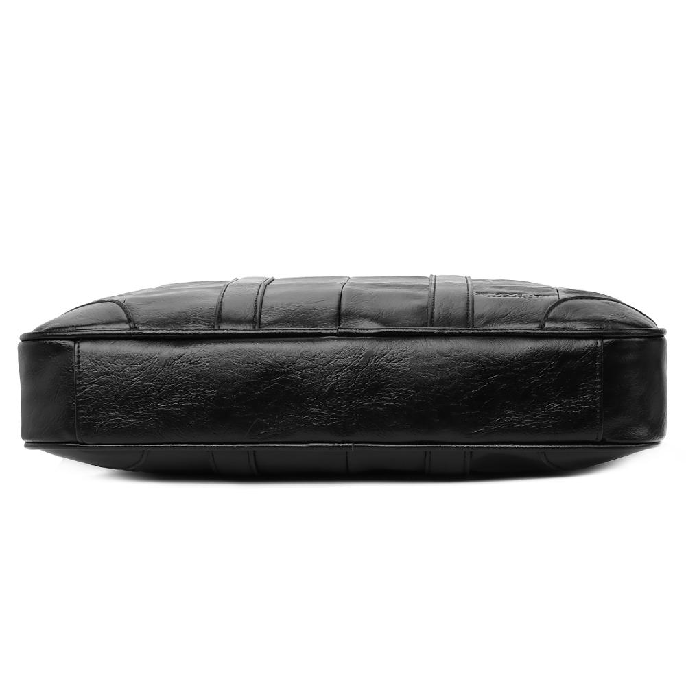 VICUNA POLO classique grand Plaid noir hommes en cuir sacoche pour ordinateur portable solide hommes en cuir sac à main sacs à bandoulière