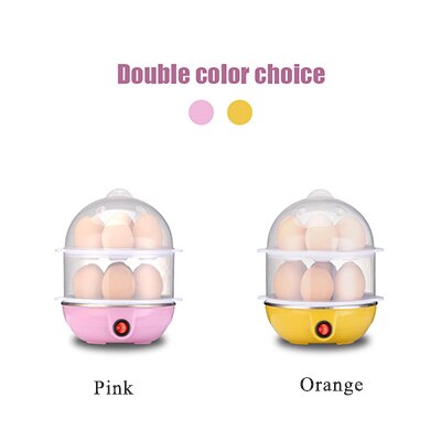 Kbxstart Multi Function Rapid Electric Egg Cooker 14 Eggs Capacity Fast Egg Boilers Steamed Kitchen Cooking Appliances Tools: orange