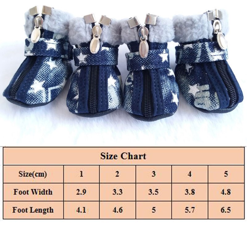 Pet Dog Boots Shoes for Chihuahua Winter Warm Snow Boots for Small Dogs Cats Anti Slip Zipper Casual Pet Shoes Puppy Sneakers