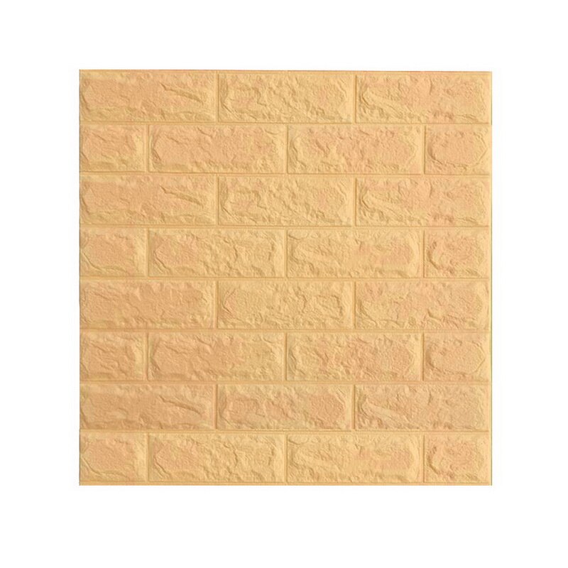 3D Brick Wallpaper Peel and Stick Panels Self-adhesive Foam Wall Paper Decal for Bathroom Kitchen Living Room Home Decoration: 50 Beige